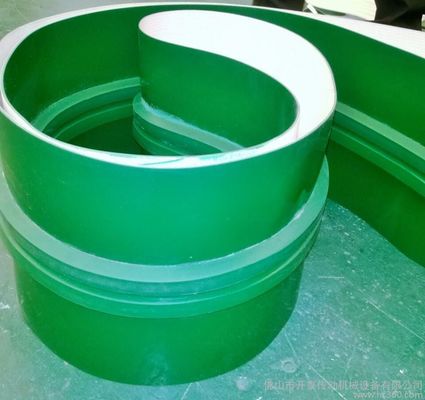 kopen 3mm Groene van het de Transportband Vlotte Glanzende Voedsel van pvc De RangTransportband Op hoge temperatuur online manufacture