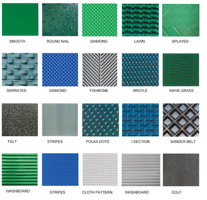 Pvc-is de Slijtvaste Ruwe Hoogste de transportbandriem van de patroontransportband in groene zwarte/blauwe diverse kleuren beschikbaar