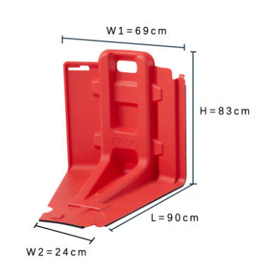 Nieuw ontwerp van rood plastic brand Flood Barrier voor het bouwen Stop water en overstroming