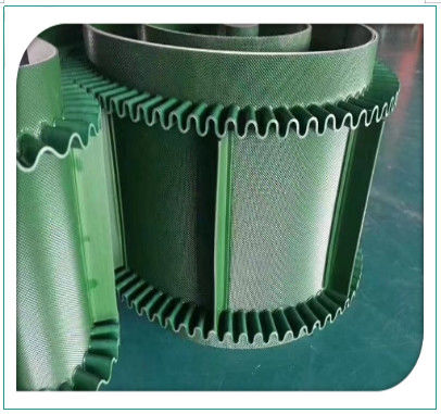 Afwijkende kleuren zijwiel klem PVC groen vlak transportband