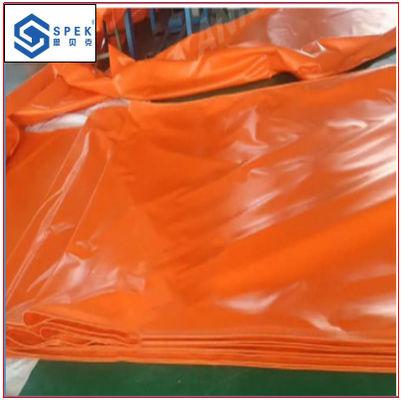 Oranje waterdichte PVC-gecoate transportband voor kippenmest voor landbouw