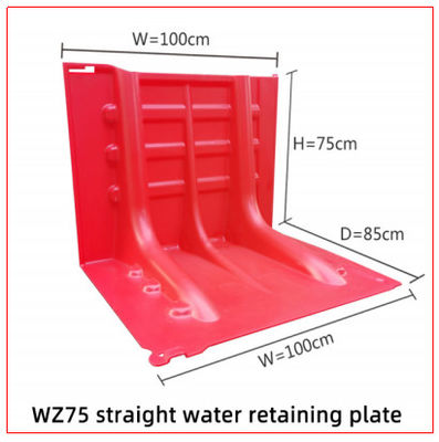 Hoogte 75cm ABS Plastic Rood Anti-UV Comfortable Flood Baffier