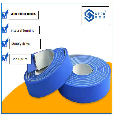 Blauw schuim PVC-transportband voor temperatuurbereik van -20 C tot 80 C